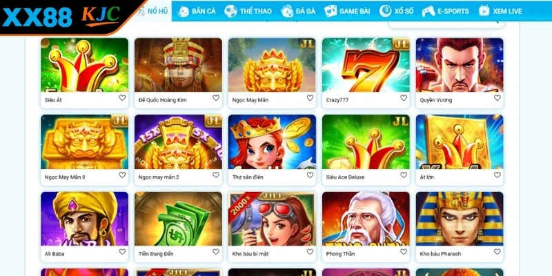 Kho game nổ hũ đa dạng