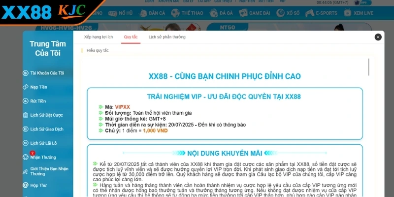 Khuyến mãi XX88 thông qua mã ưu đãi đặc biệt